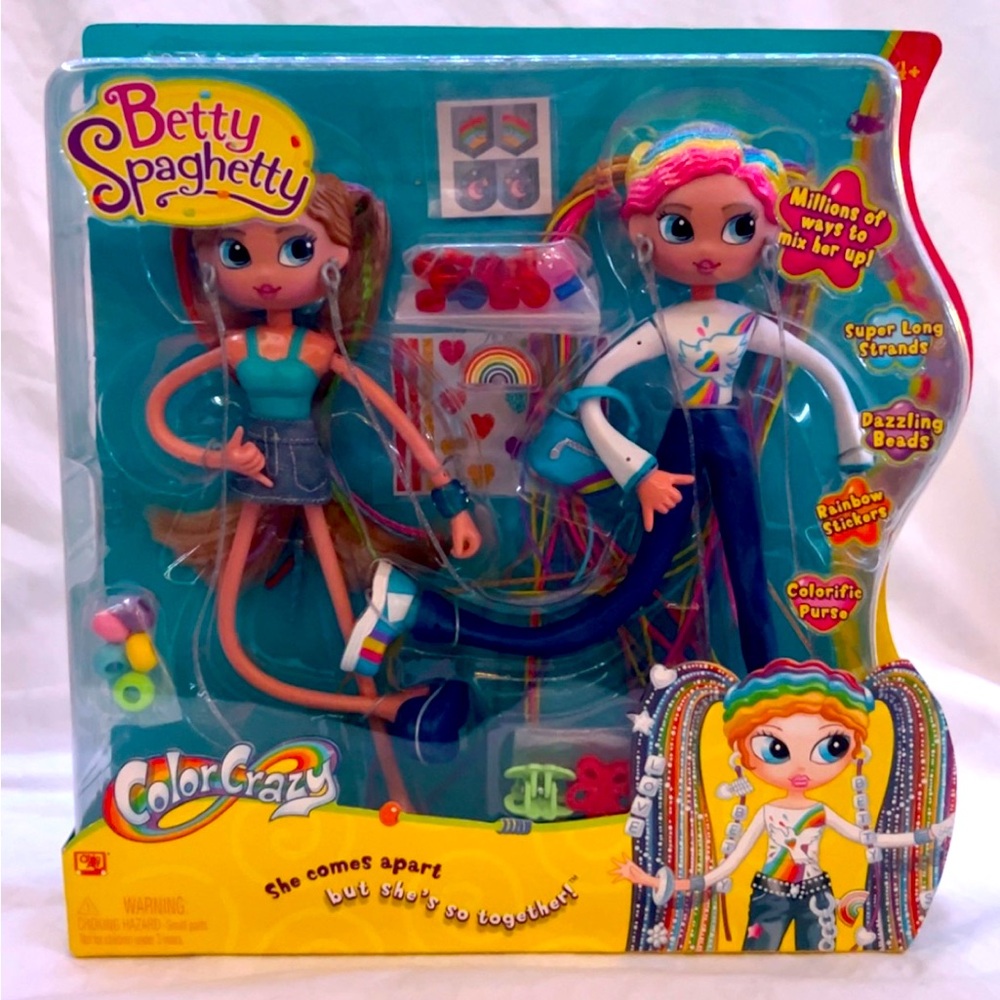 Betty Spaghetty ColorCrazy 2 dolls New In Package 2007 Vintage Toy